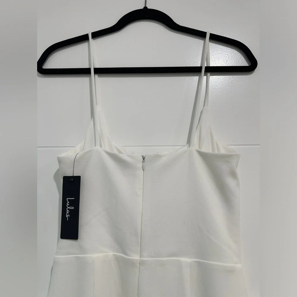 Lulus Cheers to Chic Ivory Bridal Wide-Leg Jumpsuit | NWT Size S - Picture 16 of 17